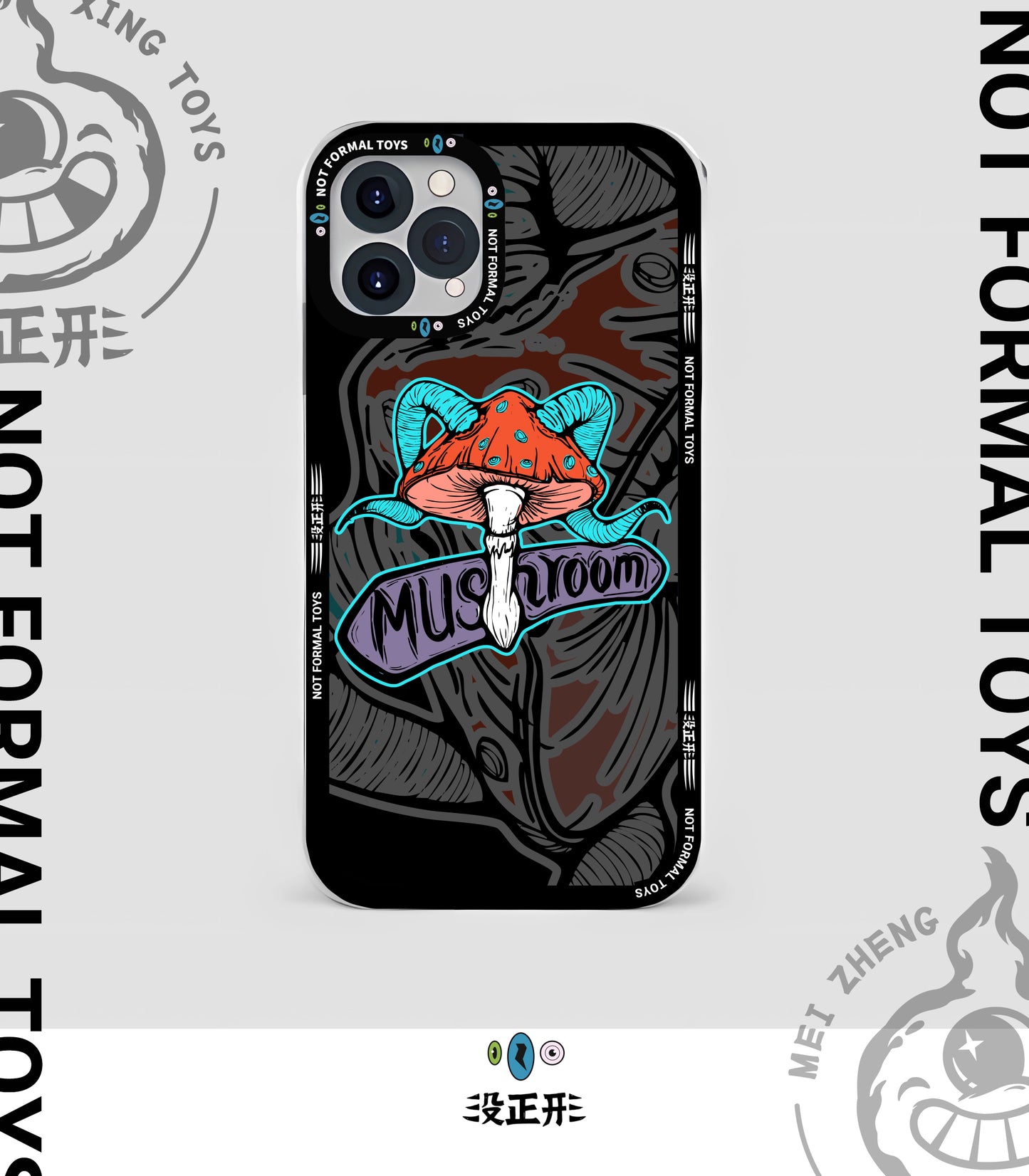 NotFormal Compact iPhone Case-Magic-mushroom-Clear Black